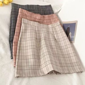 KOREAN DIYI Plaid A-Line Skirt